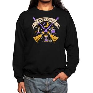 THREADLESS COVEN CLUB BY CASPER SPELL HALLOWEEN SWEATSHIRT NWOT UNISEX SMALL